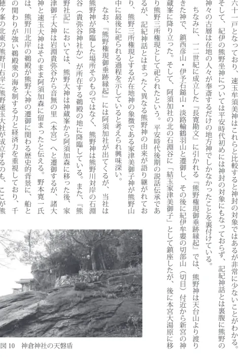 図 10  神倉神社の天磐盾