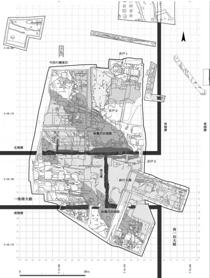 図 4 　第530次調査及び周辺調査の遺構平面図略図