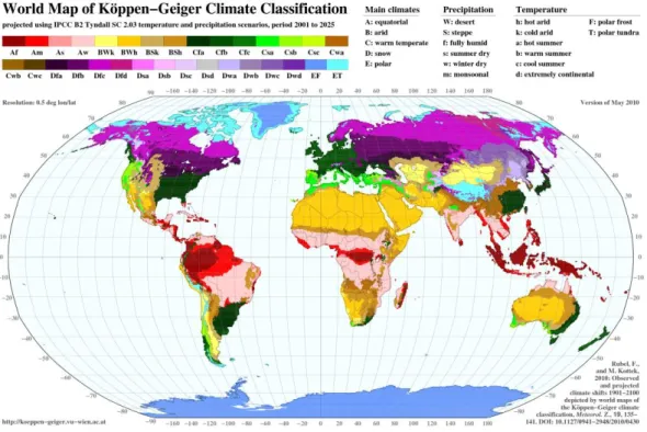 Fig. 2.9. Egypt is located in the arid-desert-hot zone according to Köppen classification