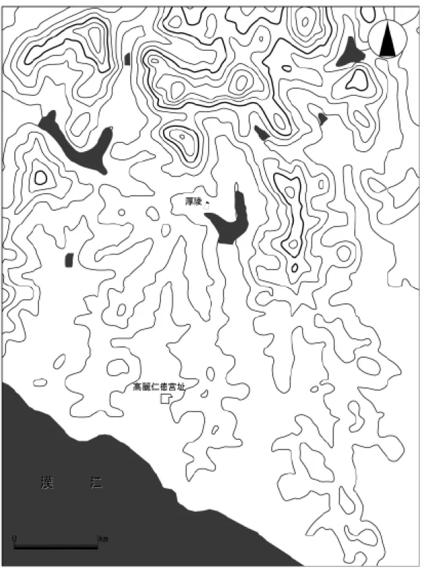 図 7 　厚陵の地形〔参考図〕
