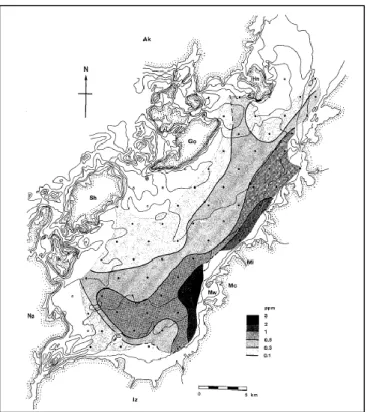 Figure 2.6. Distribution of the maximum mercury content (ppm). 