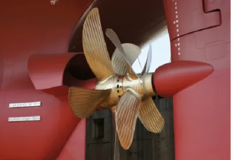 Fig. 1.1 Picture of contra rotating propellers installed for bulk carrier 