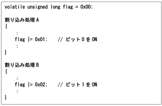 図 1-3   排他制御ミスを起こしたプログラム例