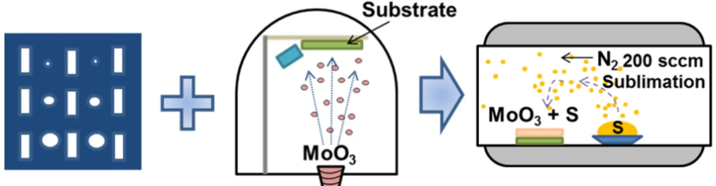 Figure 1.4. Concept of a novel growth process using MoO 3  thin films as a precursor. 