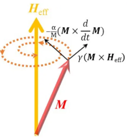 Figure 2.1: Schematic diagram of the magnetization dynamics.
