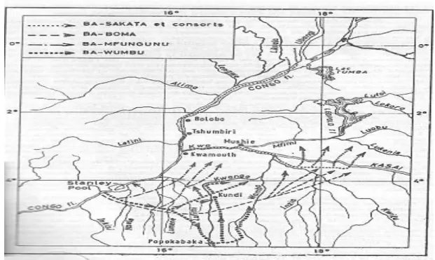 Figure 2 Map of Presumed migrations in 9 th , 11 th  and 12 th  centuries  Source: Tonnoir 1970:44