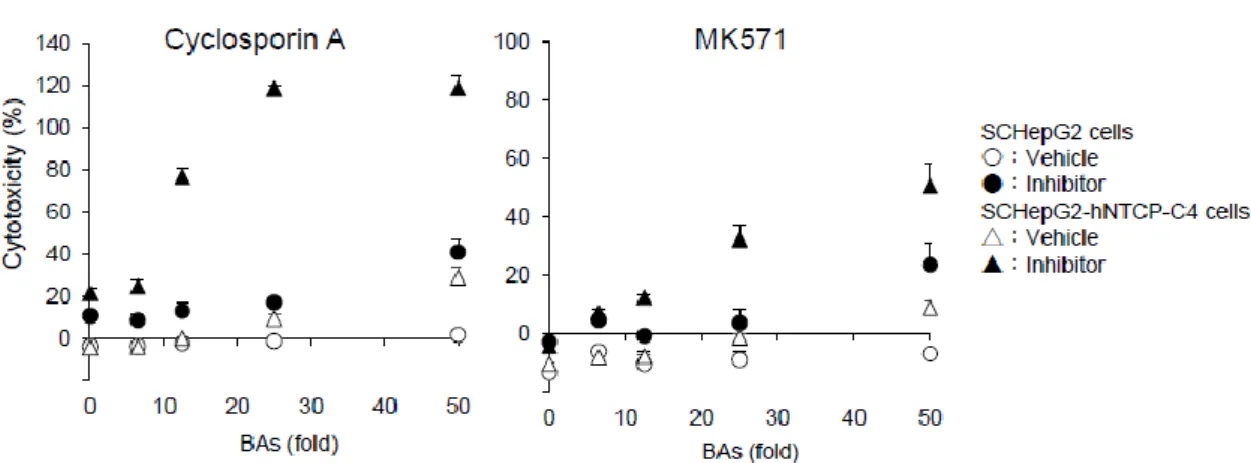 Figure 8. Concentration-dependent BA cytotoxicity in SC-HepG2 and SC-HepG2-hNTCP-C4 cells