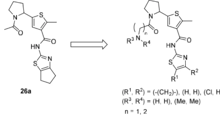 Figure 2-5. Optimization of compound 26a. 