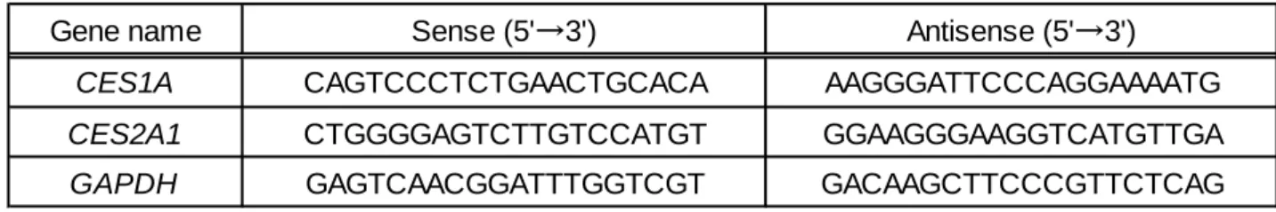 Table 2. Sequences of primers for real-time PCR analysis. 
