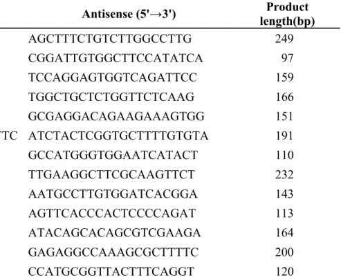 Table 2 Primers used for real-time PCR analysis of cynomolgus monkey. 
