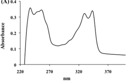 Fig. 12 Spectral characterization of the PtCQ complex (A) UV-Vis (B) IR 