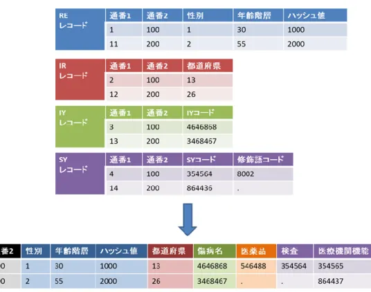 Fig. 1-2  レセプトデータ構造イメージ図 