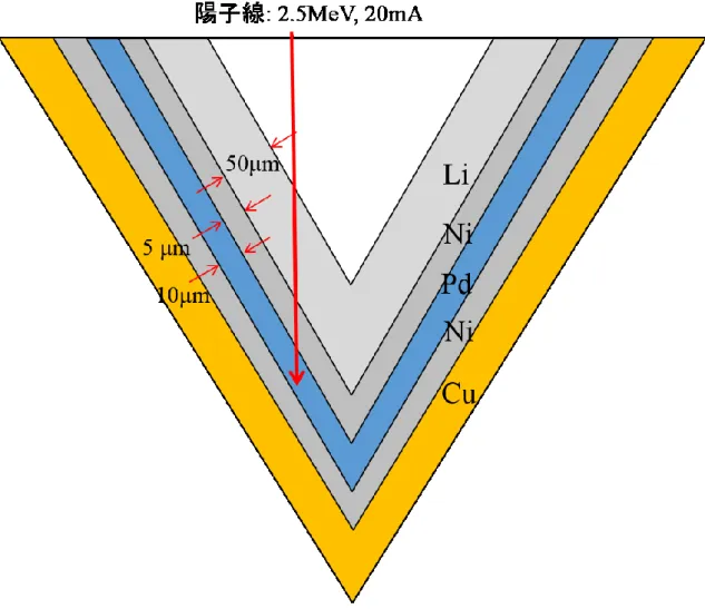 図 3-1(b):  国立がん研究センター中央病院に導入中の Li ターゲットの概要 
