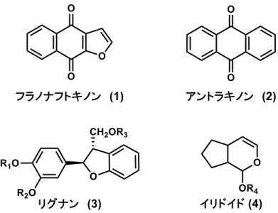 Figure 2. Tabebuia avellanedae に含まれる天然物の基本骨格 