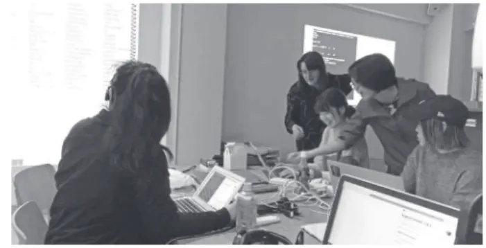 図 3　Algorave Womens' workshop Osaka の様子