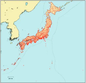 Figure 1  Distribution map of GEONET stations