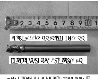 Fig. 3: DLC-coated WC (Co) end-milling tool. 