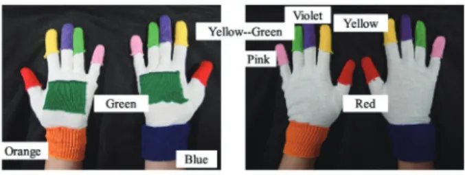 Fig. 1  Color glove to be used.