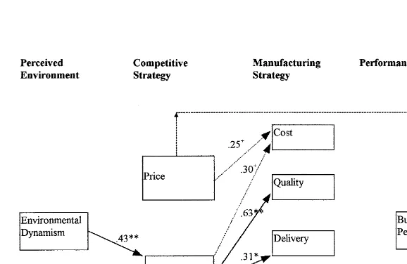 Fig. 4. Direct competitive strategy effects model.