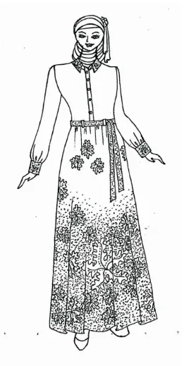 Gambar 27: Desain Gaun Panjang 2 (Sumber: Luvy, 2014) 