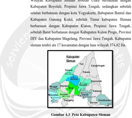 Gambar 4.3  Peta Kabupaten Sleman 