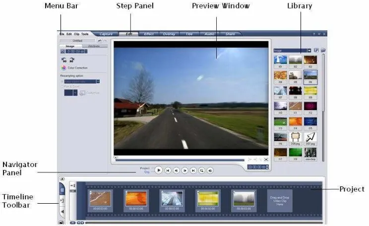 Gambar 2.14. Area Kerja Ulead Video Studio 10. (PrintScreen)