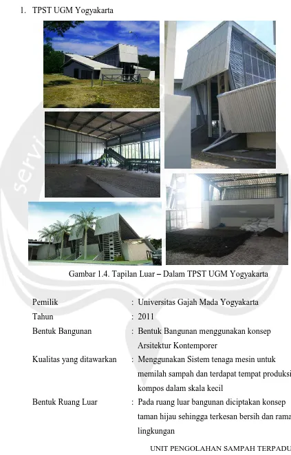 Gambar 1.4. Tapilan Luar – Dalam TPST UGM Yogyakarta 