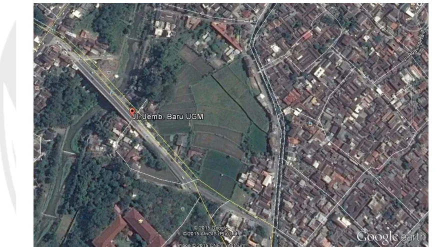 Gambar 1.2. Peta Rencana lokasi (Jalan Jembatan Baru UGM Mlati, Kabupaten Sleman, 