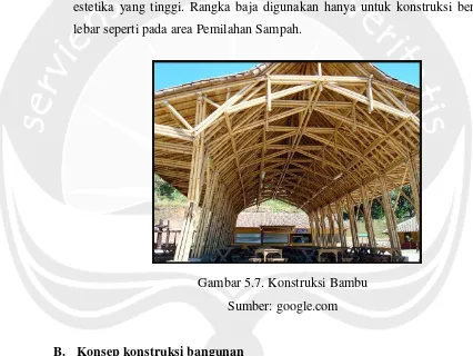 Gambar 5.7. Konstruksi Bambu 