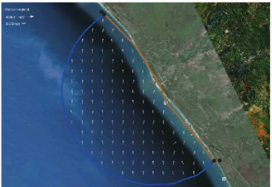 Figure 1. Mesh Module Wave Height   Figure 2. Mesh Area Model Location