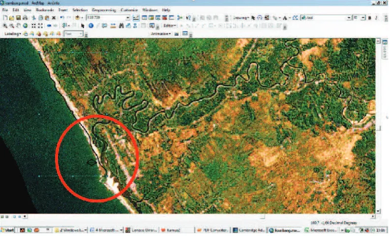 Figure 7. Topographical Map 1990, Analysis for Shoreline Identiication at Kambang Before Construction