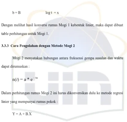 table perhitungan untuk Mogi 1. 