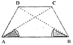 Gambar diatas adalah trapesium ABCD sama kaki. Bangun 