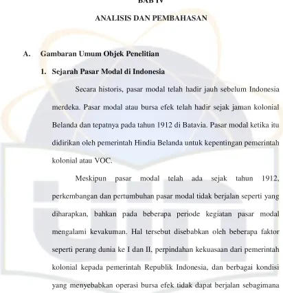 Gambaran Umum Objek Penelitian 