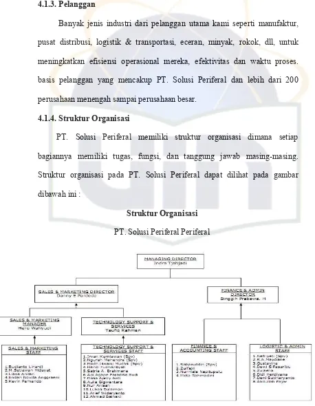 Gambar 4.1 Struktur organisasi pada  PT. Solusi Periferal Periferal