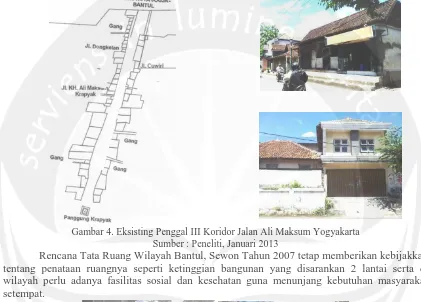 Gambar 4. Eksisting Penggal III Koridor Jalan Ali Maksum Yogyakarta  Sumber : Peneliti, Januari 2013 