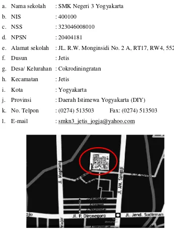 Gambar 1. Denah Lokasi SMKN 3 Yogyakarta