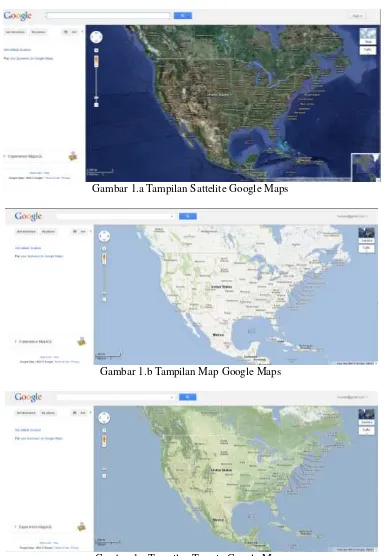 Gambar 1.a Tampilan Sattelite Google Maps 