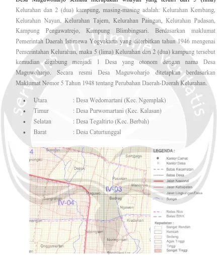 Gambar 3.2. Potongan Peta Kepadatan Penduduk Kabupaten Sleman 