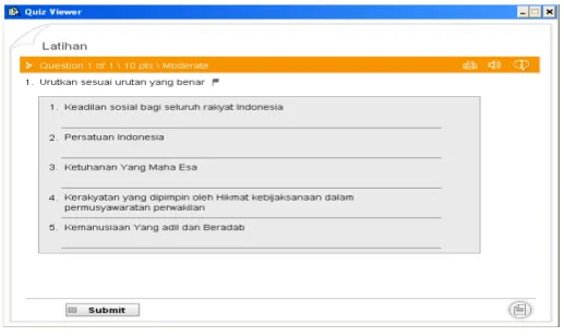 Gambar 21 Preview Soal Mengurutkan/Sequence 