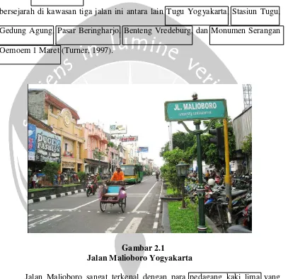 Gambar 2.1 Jalan Malioboro Yogyakarta 
