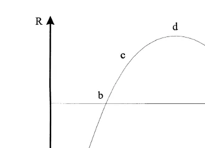 Fig. 1. Graphical illustration of a concave function of income over time.income RŽand the average life-timetŽ .R .