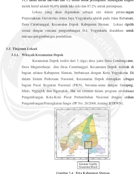 Gambar 3.4 : Peta Kabupaten Sleman 