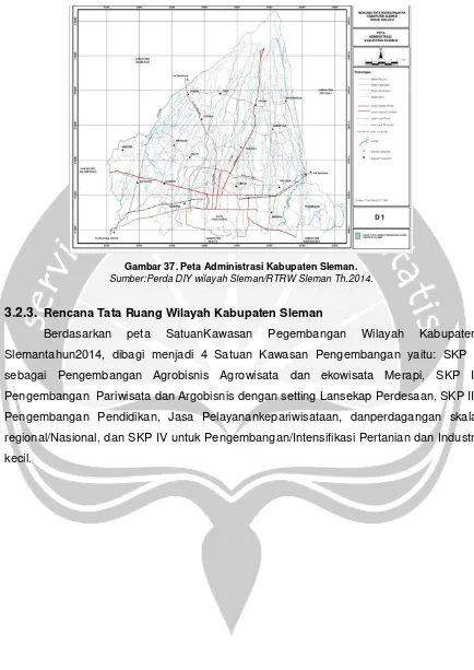 Gambar 37. Peta Administrasi Kabupaten Sleman. 