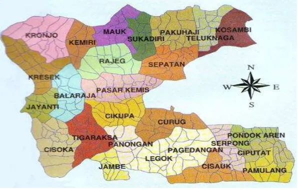 Gambar 4.1 Peta kabupaten Tangerang 