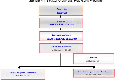 Gambar 4.1 Struktur Organisasi Pelaksana Program 