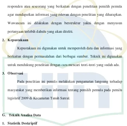 gambaran terhadap objek yang diteliti melalui data sampel atau populasi 