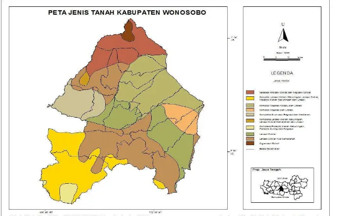 Gambar 3. Peta Jenis Tanah Kabupaten Wonosobo  