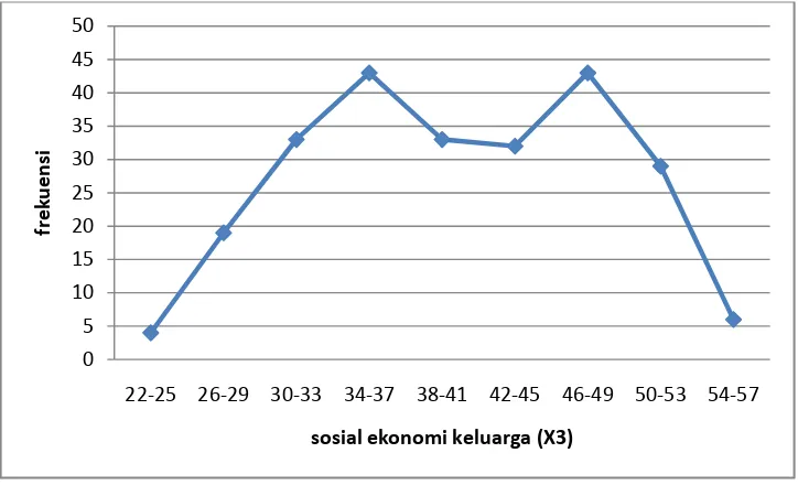 Gambar 4. Grafik Variabel Sosial Ekonomi Keluarga (X3) 