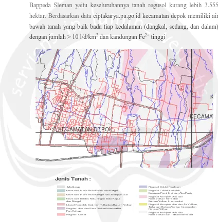 Gambar 3.2. Peta Jenis Tanah Kecamatan Depok 